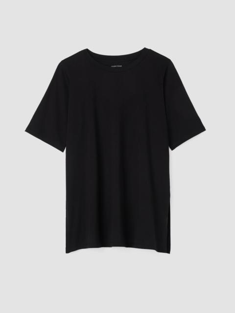 EILEEN FISHER Organic Pima Cotton Jersey Long Tee