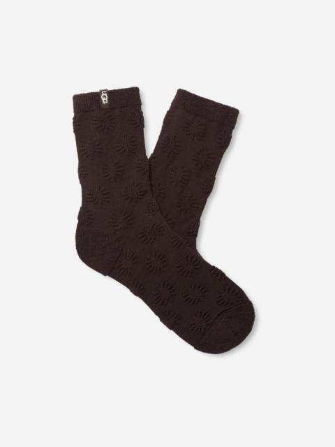 UGG ® Men's Dallys Terry 3/4 Crew in Dense Smoke Sun Logo