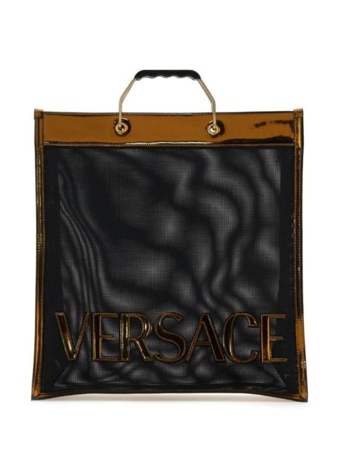 VERSACE Black Mesh Versace Shopping Bag