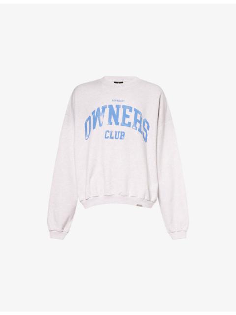 REPRESENT Big Owners Club Crewneck Cotton-Jersey Sweatshirt
