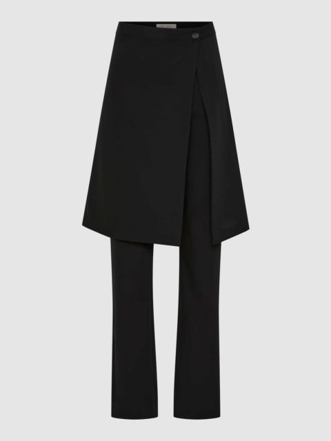 ST. AGNI Wool Hybrid Skirt Pants - Black