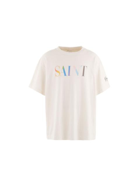 SAINT M×××××× RAINBOW SAINT SHORT SLEEVED T-SHIRT (WHITE)