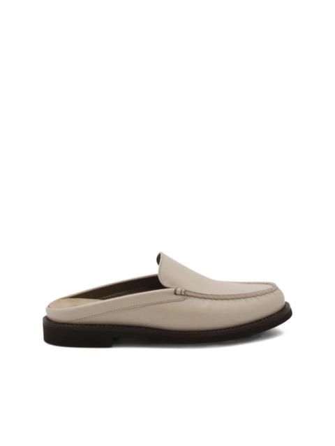 Brunello Cucinelli leather flat mules