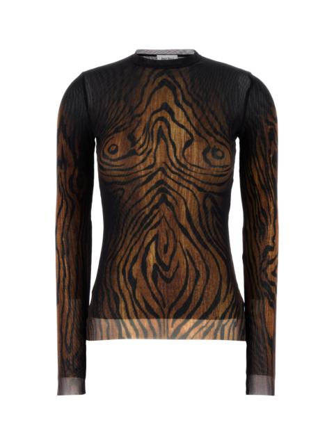 Jean Paul Gaultier Women Printed Tulle The Wood Top