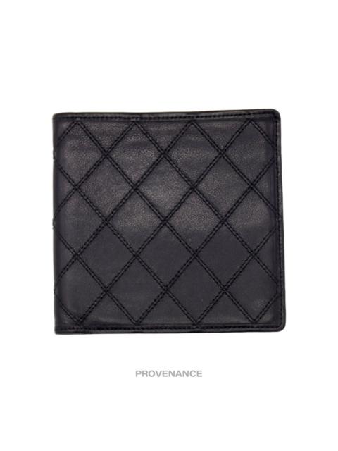 Chanel - Chanel 8CC Bifold Wallet - Black Quilted Calfskin