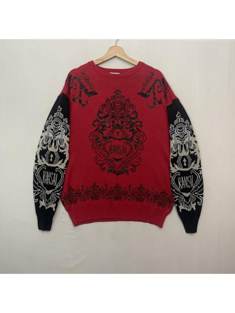 Other Designers Coloured Cable Knit Sweater - Vintage KANSAI IMPACT Big Logo Knitwear Sweater Jumper