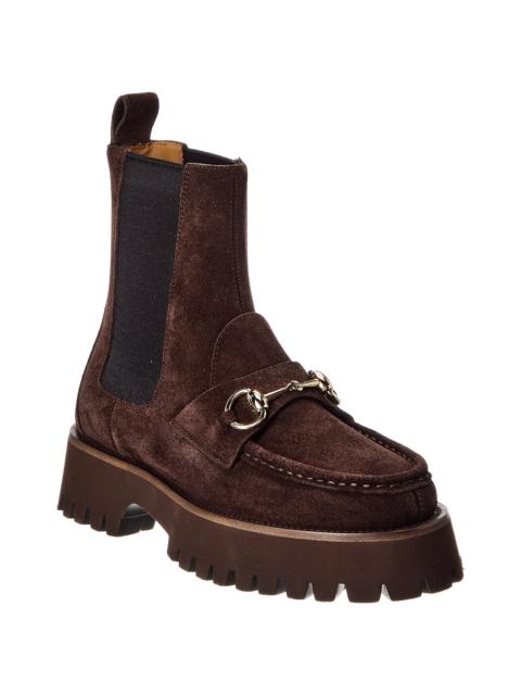 GUCCI Gucci Horsebit Suede Bootie