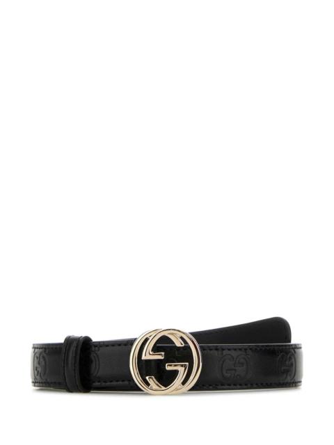 GUCCI Gucci Women Black Leather Belt