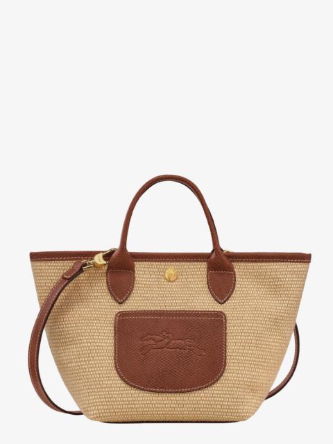 Other Designers Longchamp Paris Le Panier Pliage Xs Rafia And Leather Crossbody Bag