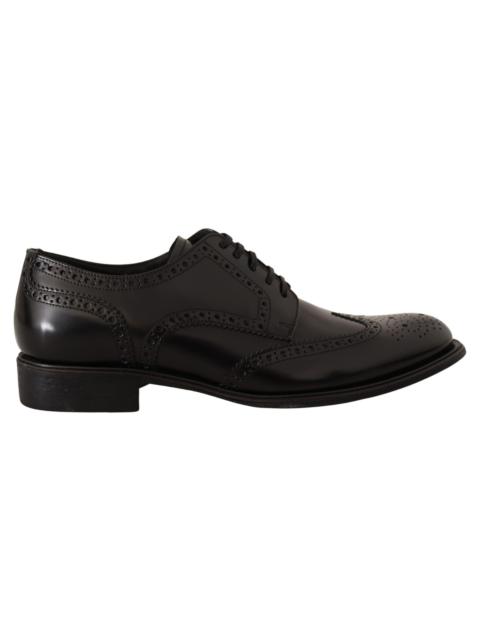 Dolce & Gabbana Dolce & Gabbana Black Leather Oxford Wingtip Formal Shoes