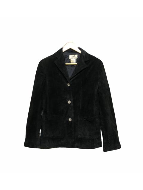 Hermès Vtg🔥Hermes Velvet Black Jacket Made In France