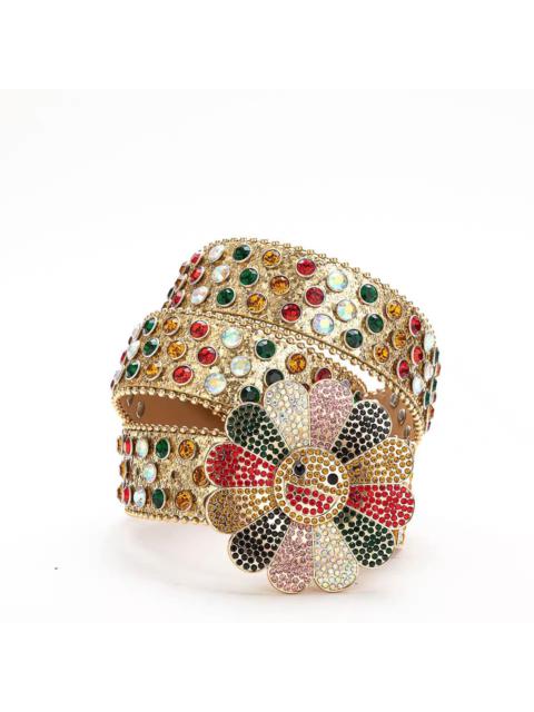 Streetwear - 105cm Smile Flower Rivet Belts