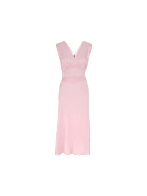 Prada PRADA Pink Satin Dress New And Authentic (Women's size:40;)