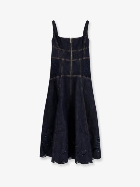 self-portrait Self Portrait Women Denim Midi Dress