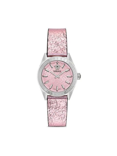 VERSACE Versace V-Code Quartz Pink Dial Ladies Watch VE8I00124