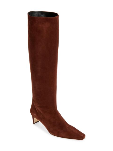STAUD STAUD Wally Knee High Boot in Mahogany Leather at Nordstrom