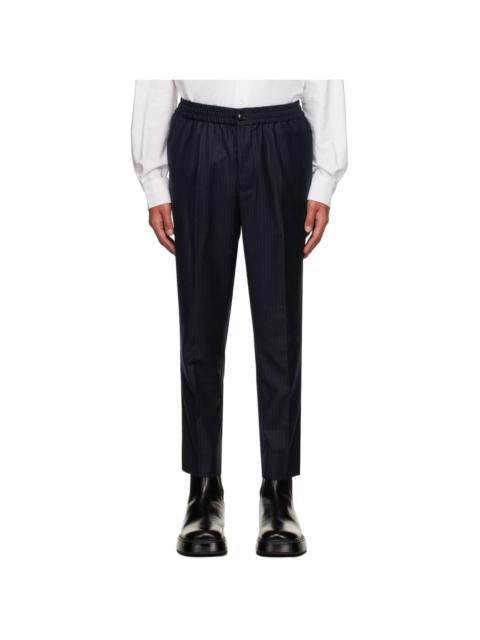 AMI Paris Navy Drawstring Trousers