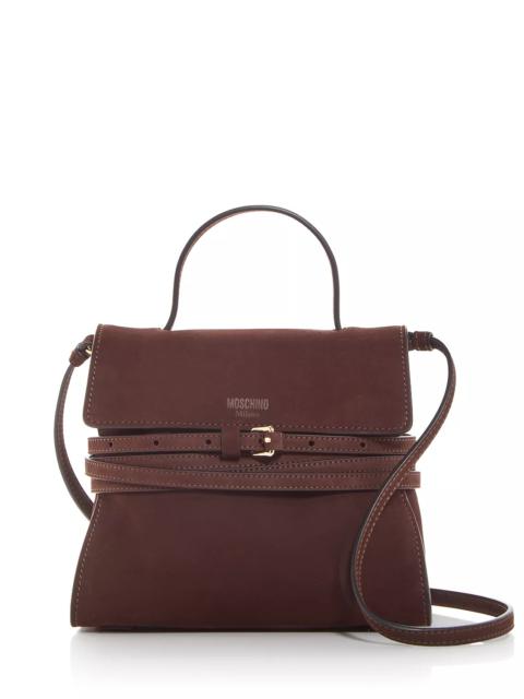 Moschino Tie Me Small Leather Shoulder Bag