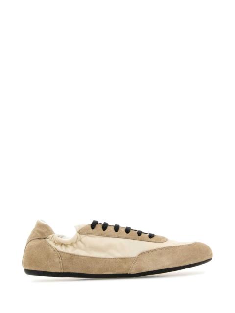 Prada Prada Women Two-Tone Re-Nylon And Suede Collapse Sneakers
