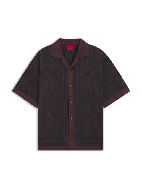 HUGO OVERSIZED-FIT SHIRT WITH DIGITAL PRINT