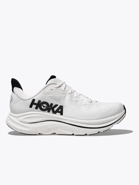 HOKA Men's Clifton 10 Shoes in White/Black