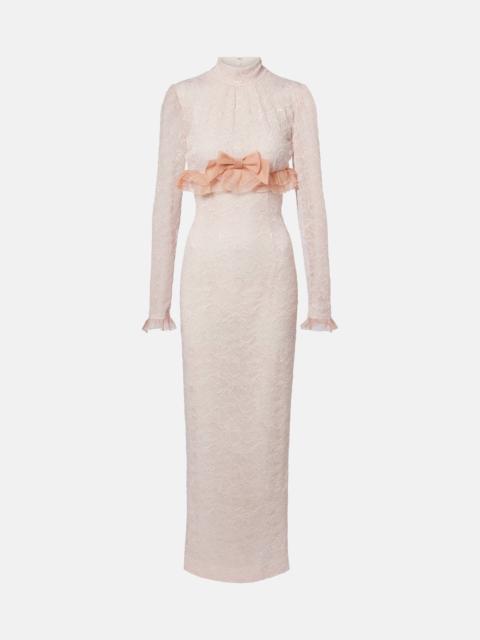 Alessandra Rich Bow-detail lace gown