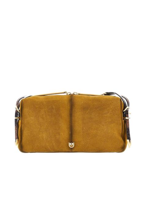 PINKO Pinko 'Keeper' Suede Leather Shoulder Bag Brown