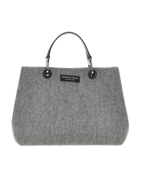 EMPORIO ARMANI Emporio Armani Wool-blend Medium Shopping Bag Grey