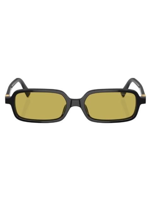 Miu Miu Miu Miu Olive Green Rectangular Ladies Sunglasses MU 11ZSF 16K07O 52