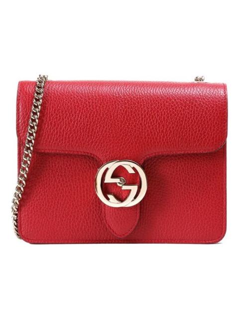 GUCCI (WMNS) Gucci Leather Organ Crossbody Bag Single Shoulder Bag Red 510304-CAO0G-6420