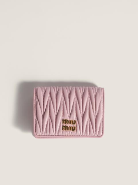Miu Miu Small matelassé nappa leather wallet
