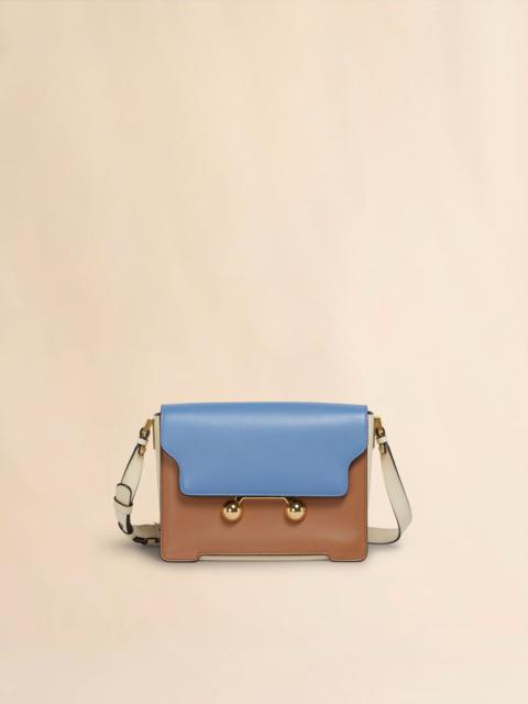 Marni LIGHT BLUE, LIGHT BROWN E WHITE LEATHER TRUNKAROO MEDIUM SHOULDER BAG