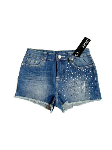Buffalo David Bitton Panama Cut Off Denim Jean Shorts Embellished SZ 25 NWT