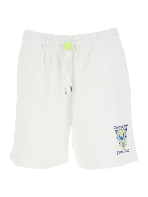 CASABLANCA Casablanca Men White Bermuda Pants With Drawstring Waist And Logo On The Front In Cotton Man