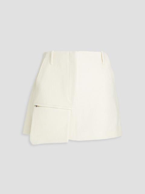 Tibi Brushed wool-blend mini skirt