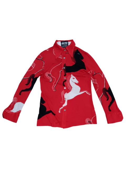 Other Designers Toyo Enterprises - GERME JURESSE HORSES PRINTED SHIRT