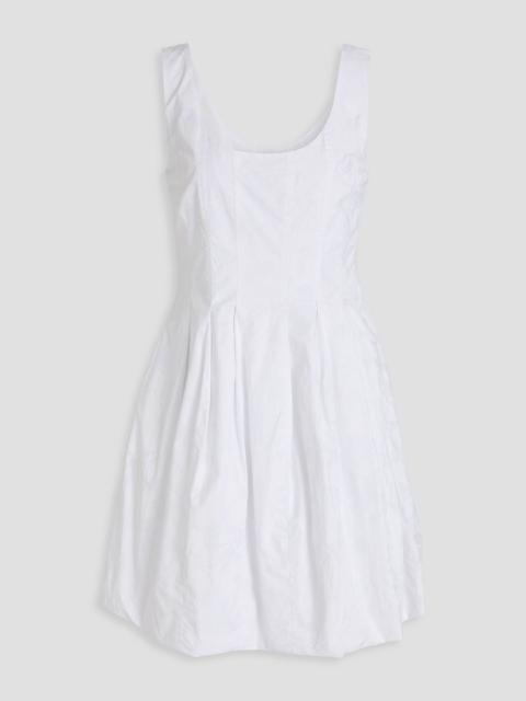 DEREK LAM 10 CROSBY Jade floral-print cotton-poplin mini dress