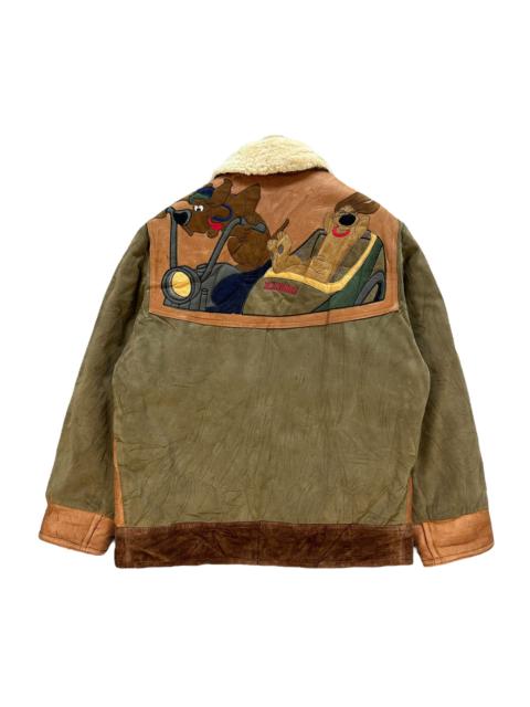 Other Designers Iceberg X Disney Embroidery Logo Leather Jacket #A30-0679