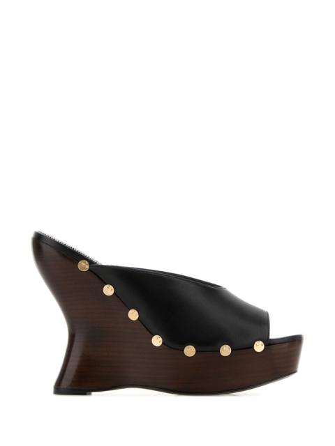 MAGDA BUTRYM Black nappa leather wedges