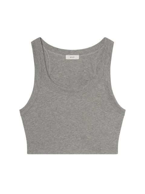 A.L.C. Halsey Cropped Cotton Rib Tank