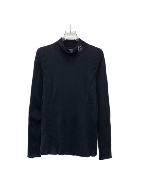 Louis Vuitton Louis Vuitton Black Monogram Wool Turtleneck Long Sleeve Knit Sweater