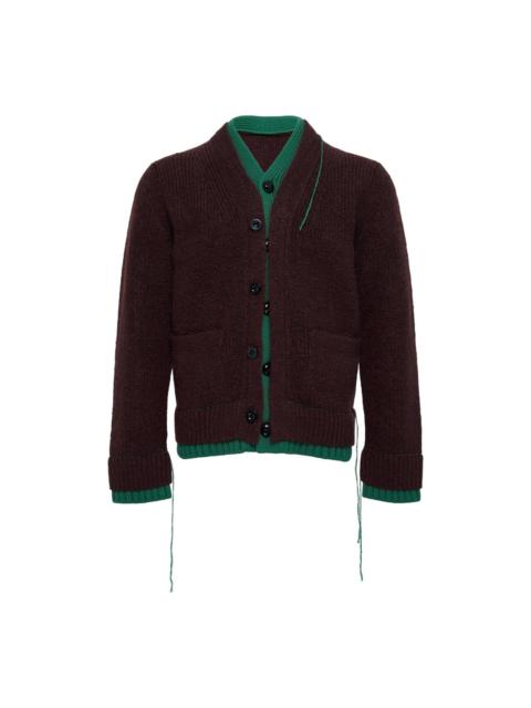 sacai Wool Knit Cardigan