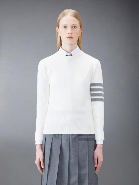 Thom Browne COTTON CREPE MILANO STITCH 4-BAR CLASSIC CREW NECK PULLOVER