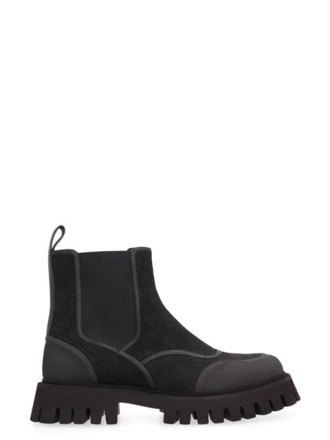 GUCCI GG FABRIC ANKLE BOOTS