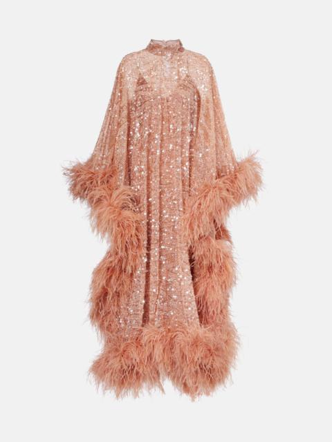 Taller Marmo Casta Diva Sublime sequined tulle kaftan