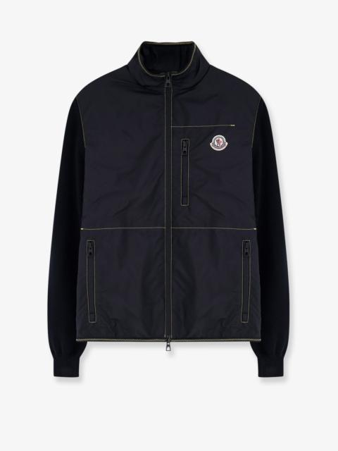 Moncler Moncler Nylon Jacket with Cotton Inserts Black