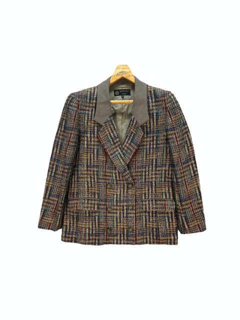 Vintage - HARDY AMIES COLORFUL DOUBLE BREASTED COAT JACKET #8382-006