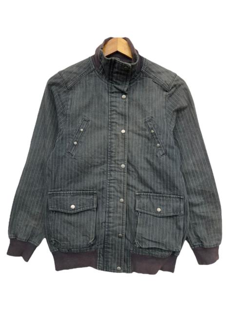 Other Designers Takeo Kikuchi Sunfaded Bomber Denim Jacket