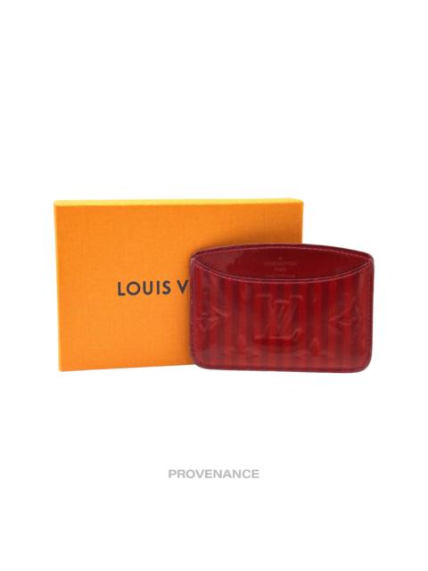 Louis Vuitton Louis Vuitton Card Wallet -  Red Vernis Rayures