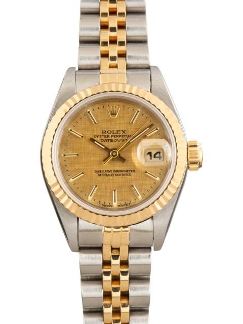 ROLEX Used Rolex Ladies Datejust Two Tone 69173 Champagne Dial